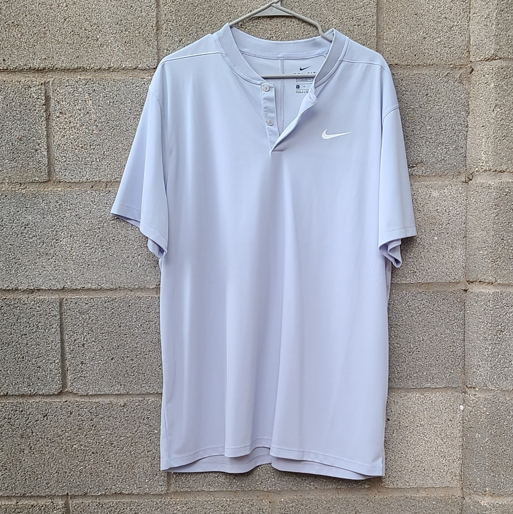 Nike Men's Light Gray Polo Golf Shirt Size XL